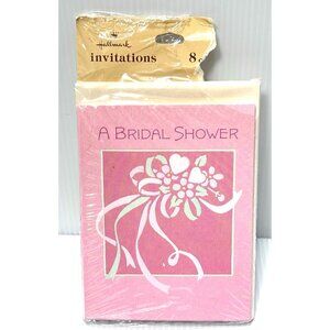 Vintage Hallmark Bridal Shower Invitations Pack of 8 Wedding Party Cards NEW